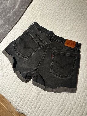 Levi's Dark Grey - Black Rolled-Hem Denim Shorts